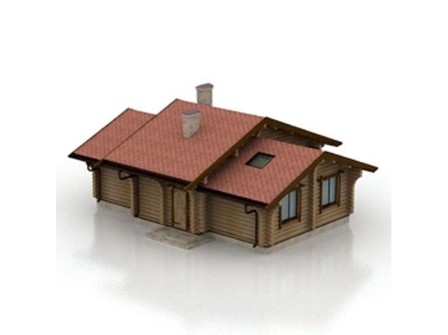 Free House wood N6 3D model_2 For Architecture 3Ds Max Model Download